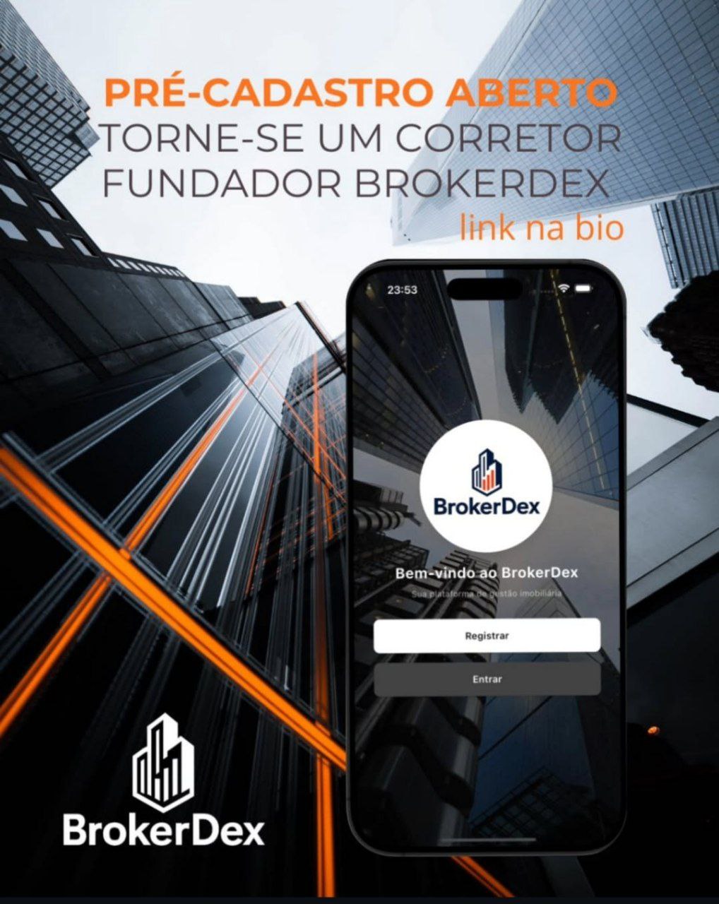 Pré-cadastro BrokerDex - Torne-se um Corretor Fundador